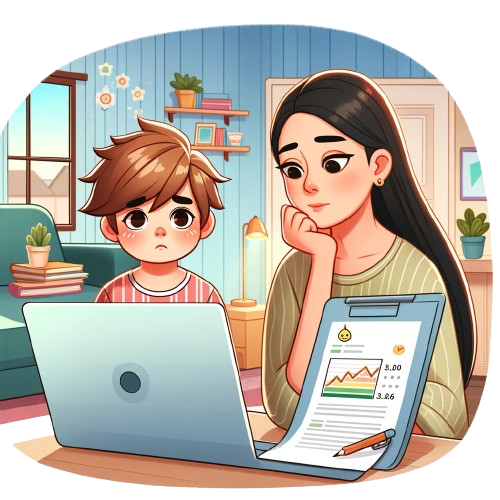 Parent monitoring their child's English essay writing progress on the EssayAce.AI dashboard